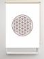 Preview: Rollo Blume des Lebens coffee blanco  - Sichtschutz Extartiqe